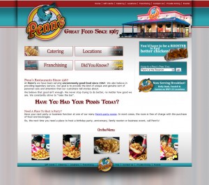 Penn's Restaurant Website Design