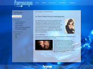 Parryscope content page design