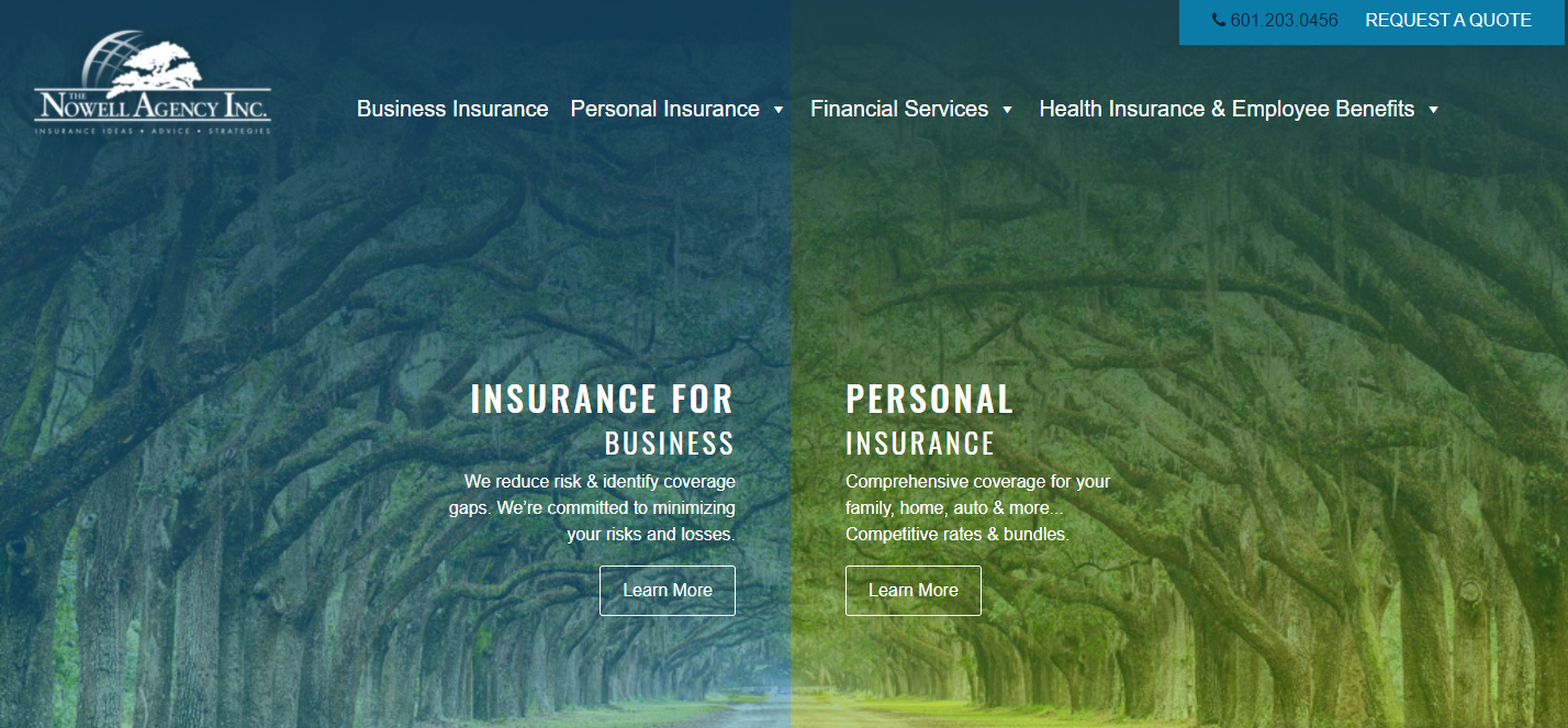 The Nowell Agency web design Nuzu Net Media